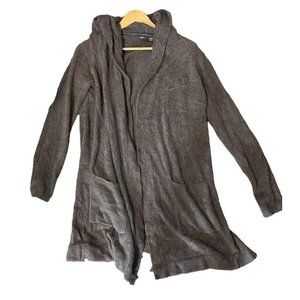 Barefoot Dreams Women's Cozychic Lite Charcoal Hooded Cardigan Style 480 Size M